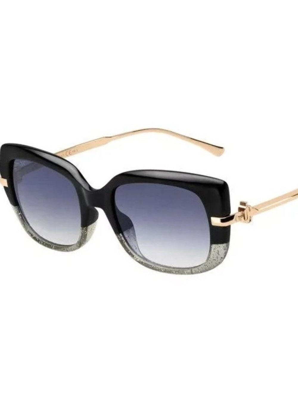 NEW ⭐ Jimmy Choo Sunglasses  0ORLA/G/S 08A 54/20 Black/Gold  NEW in JC Case